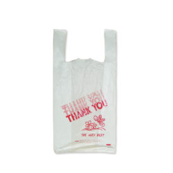 Case of 1000 12”W x 3”D x 18”H SSWBasics Medium High Density White Plastic Merchandise Bags 