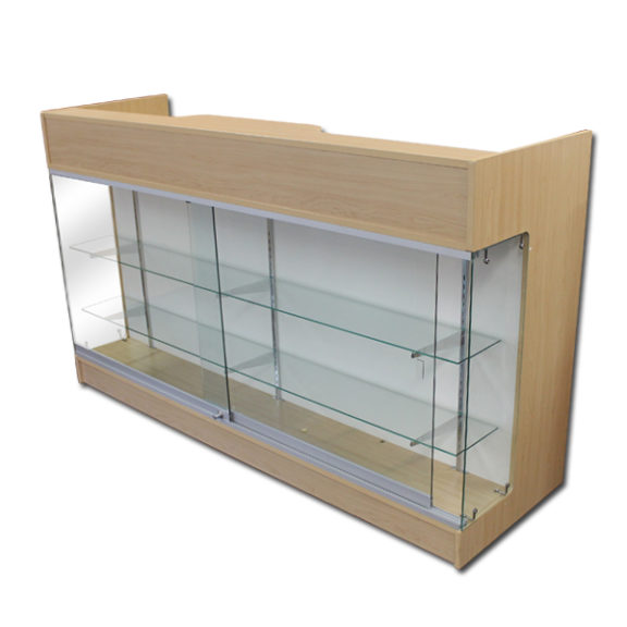 6′ Ledgetop Counter with Showcase Front 9