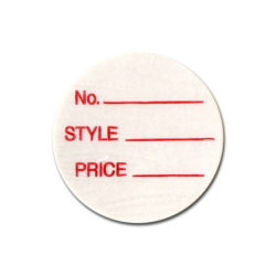 Style and Price Round Adhesive Tags