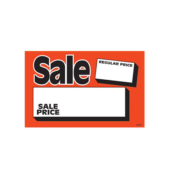 “Regular Price, Sale Price” Promotional Sign 6