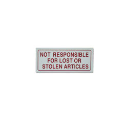 “Lost or Stolen Articles” Sign