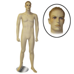 Male Mannequin with Molded Hair