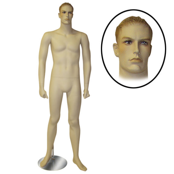 Male Mannequin with Molded Hair 5