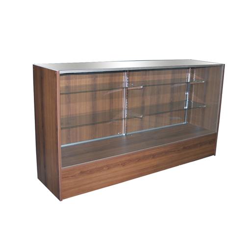 6' FULL VISION MAPLE RETAIL GLASS DISPLAY CASE SHOWCASE WILL SHIP 