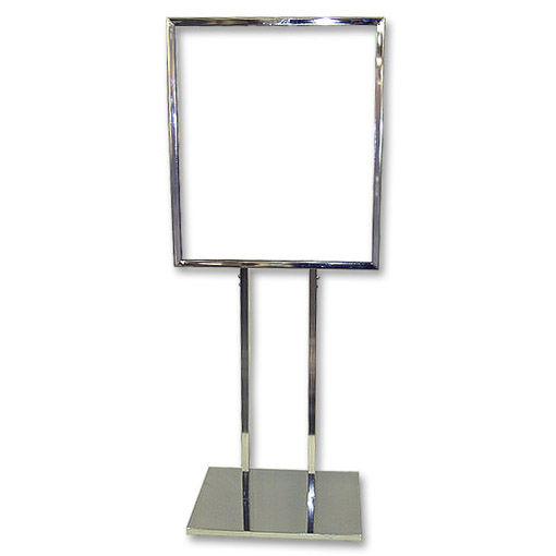Counter Cardframe Display Clothes Rack Fixture Sign Holder Chrome Plated Steel 