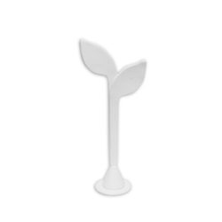 3 Set of White Leatherette Tree Shaped Earring Display Stand