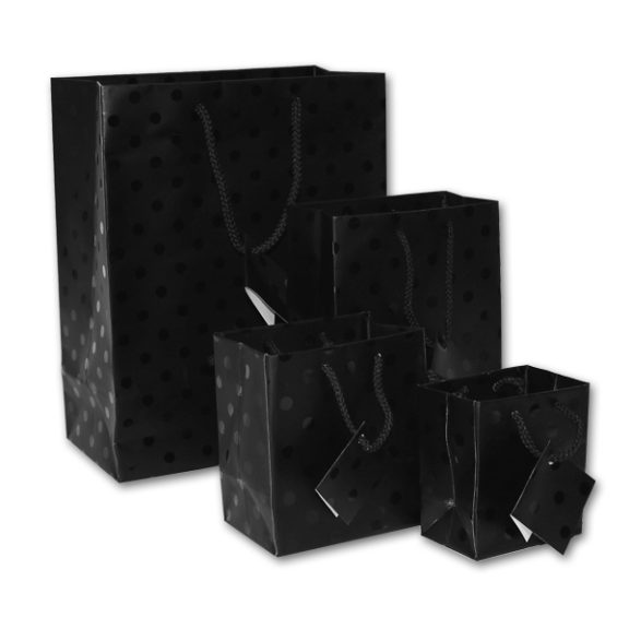 Black Polka Dots Jewelry Euro-Tote Bags 5