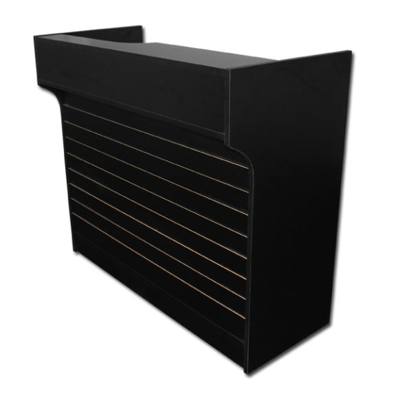 4′ Ledgetop Counter with Slatwall Front 5