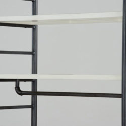 Shelf w/ Apparel Hang Bar-Distressed White