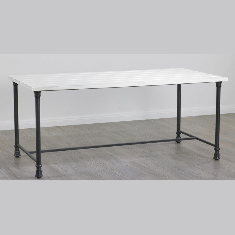 Large Nesting Table-Distressed White 4