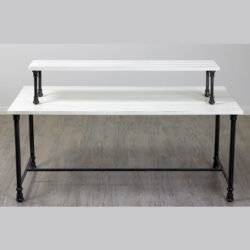 Table Riser-Distressed White
