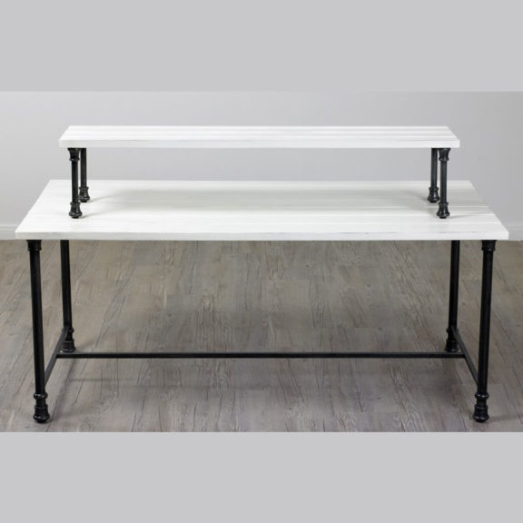 Table Riser-Distressed White 5