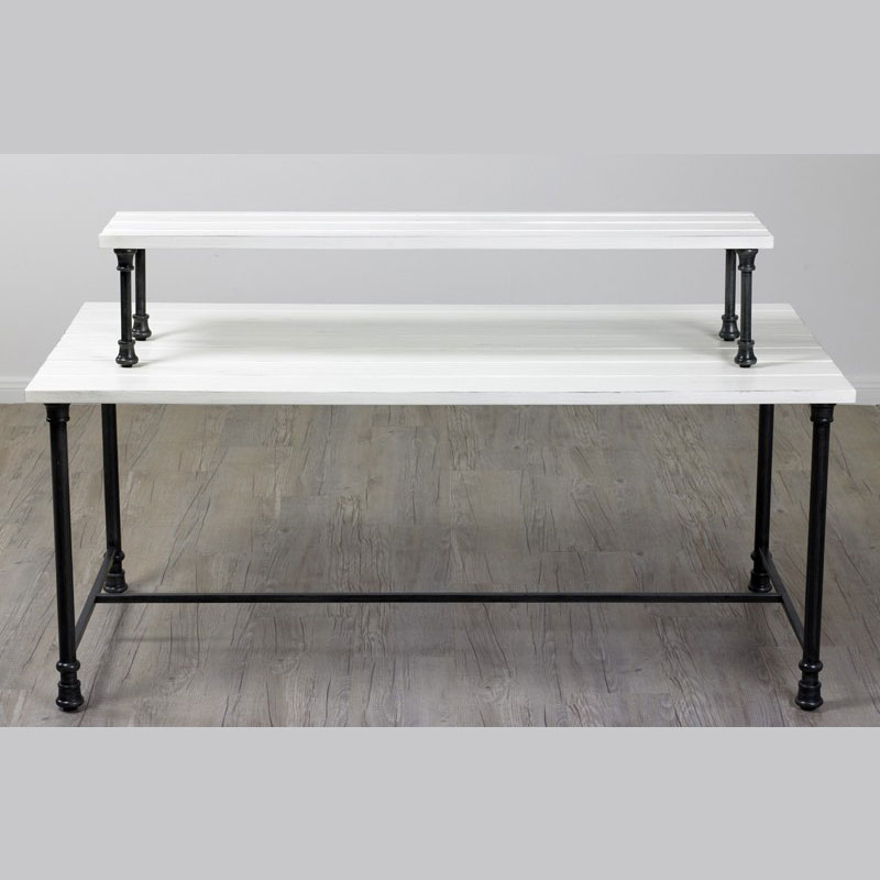 Table Riser-Distressed White 4