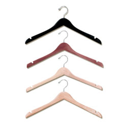 17″ Contoured Wood Shirt and Blouse Hanger -H200 Series