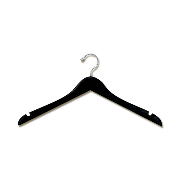 17″ Contoured Wood Shirt and Blouse Hanger -H200 Series 8