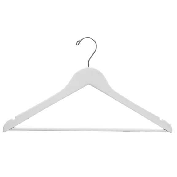 17″ Wood Top Hanger with Pant Bar-HW02 Series 9