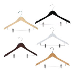 17″ Wood Suit Hanger with Clips-HW03 Series