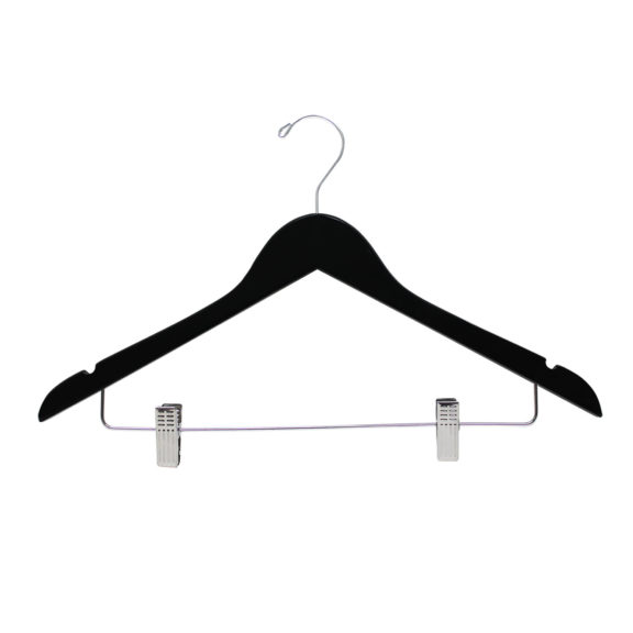 17″ Wood Suit Hanger with Clips-HW03 Series 7