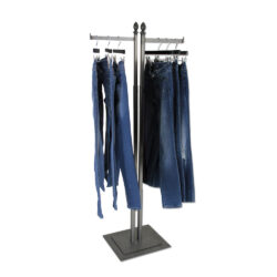 Floor-to-Ceiling Metal Display Stand for Commercial Clothing Store, 4 Tiers  Modern Retail Store Boutique Lingerie Display Stand for Men's Shorts Shelf