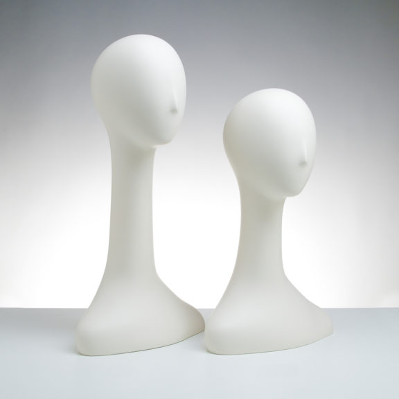 Pair of 24″ Ladies’ Abstract Fiberglass Head 6