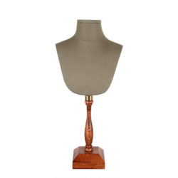 Adjustable Linen Bust with Wood Base