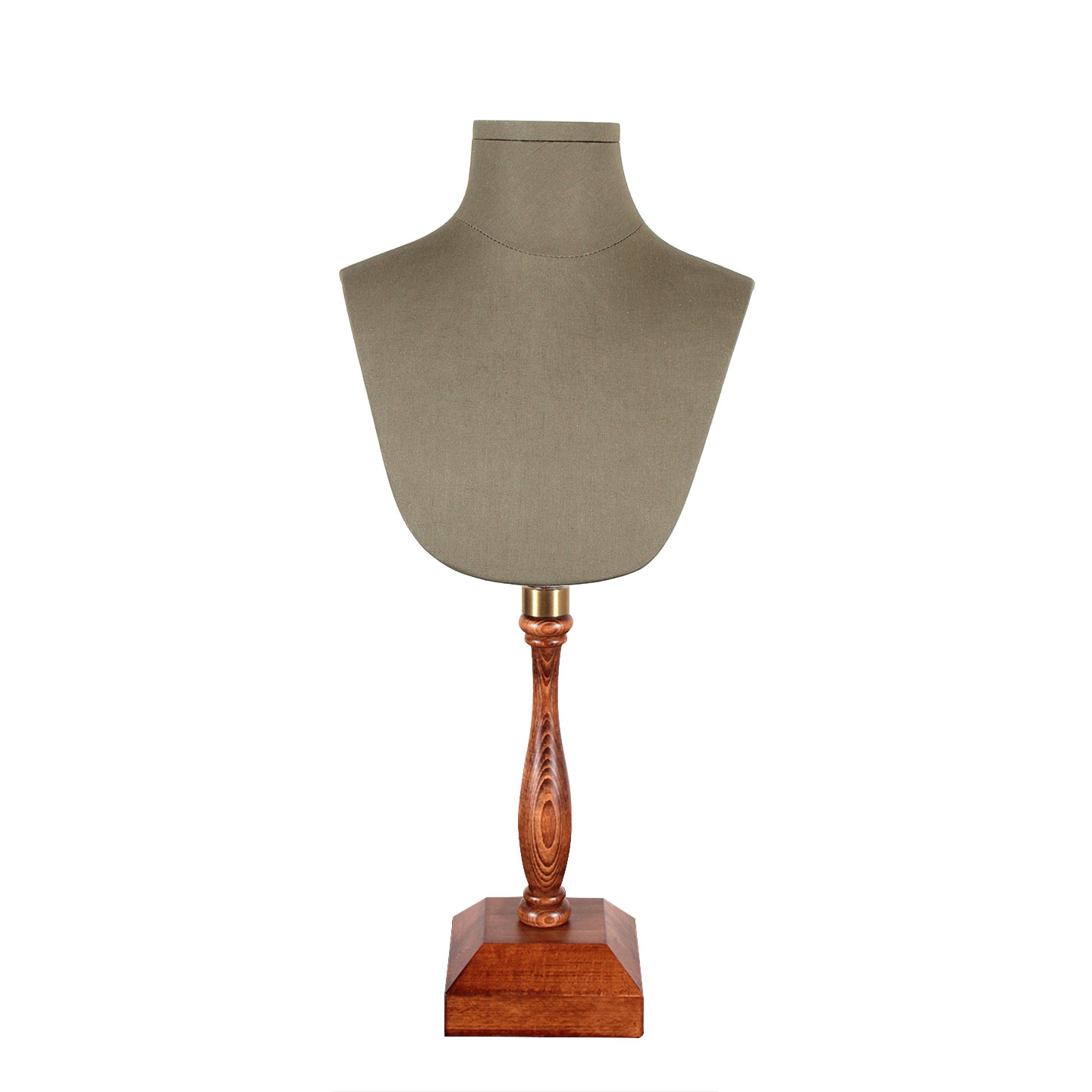 Adjustable Linen Bust with Wood Base 4