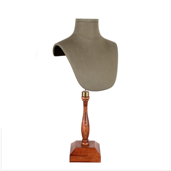 Adjustable Linen Bust with Wood Base 9