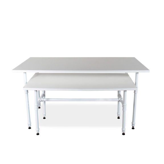 Large White Pipe Style Table 7
