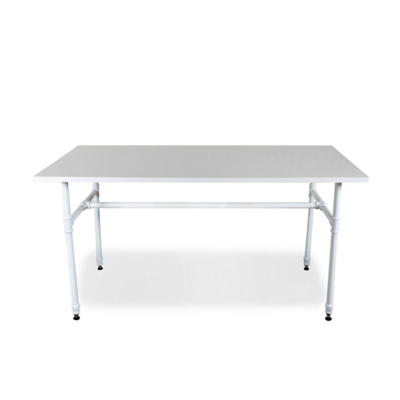Large White Pipe Style Table 5