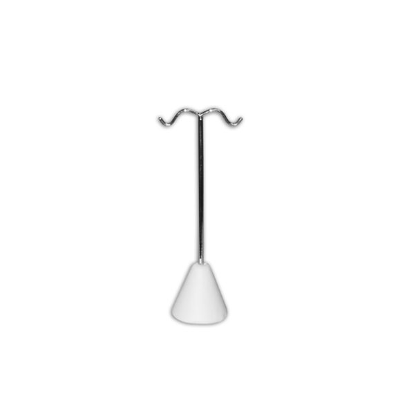 Acme Display's 4-5/8" White Leatherette Earring Stand #AL246LW