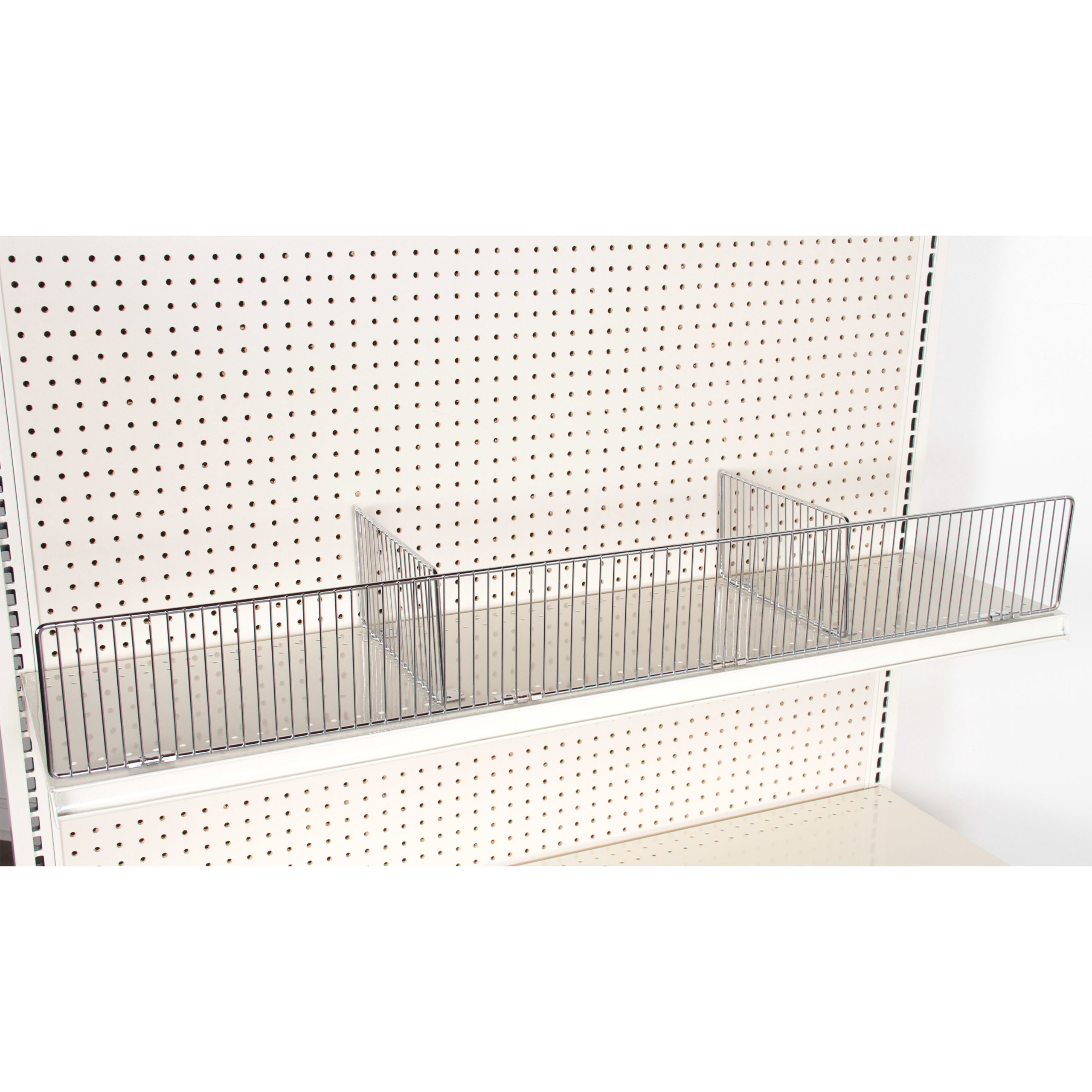 Gondola Lot of 50 Shelf Divider Fence Chrome Streater 13" x 3" Made In USA  NEW 