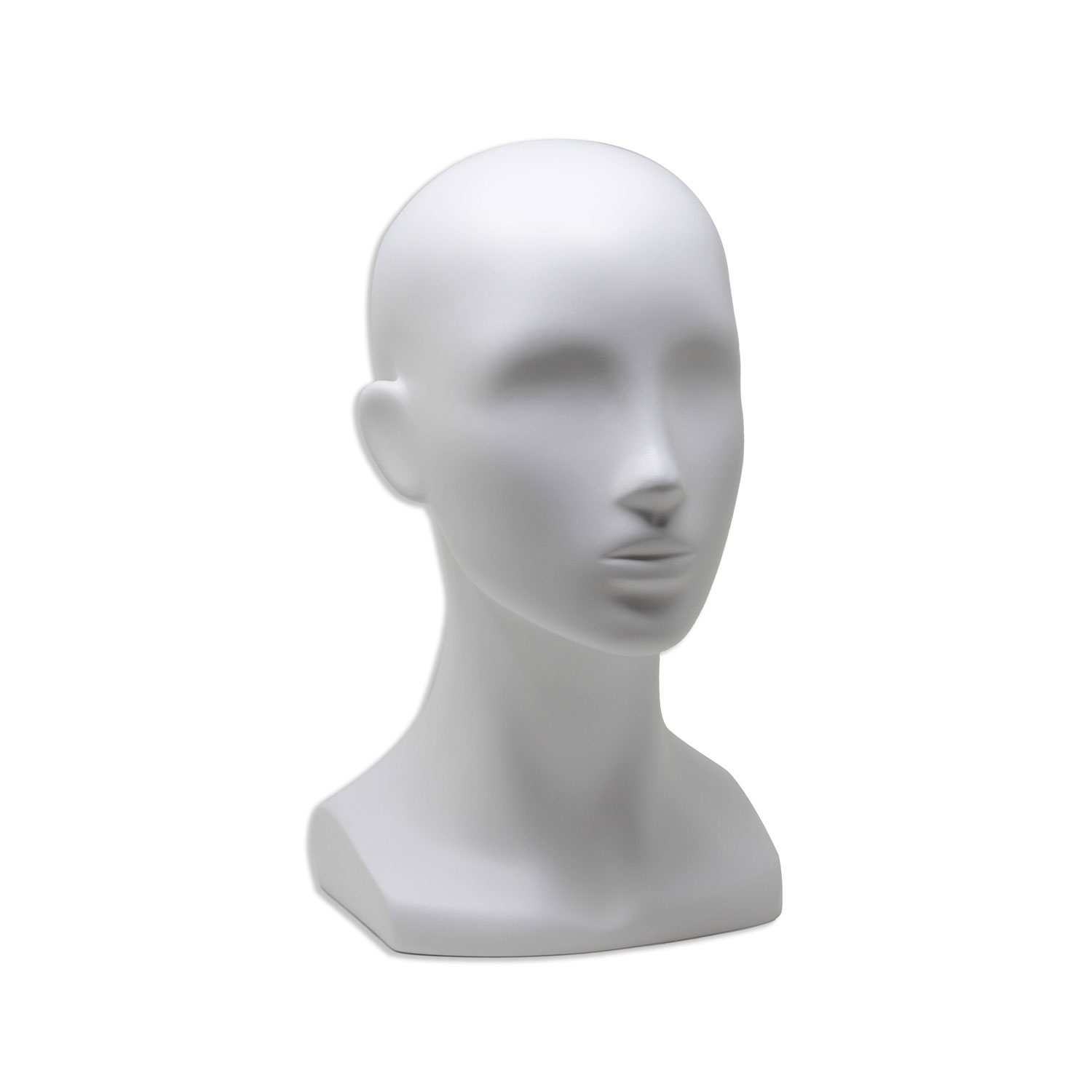 Female Head with Ears in Matte White 4