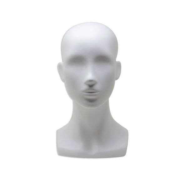 Female Head with Ears in Matte White 6