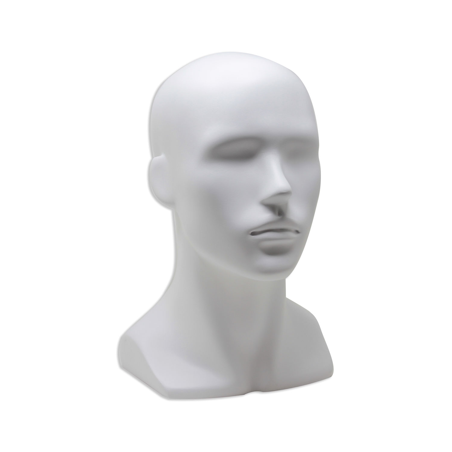 Male Head with Ears in Matte White 4